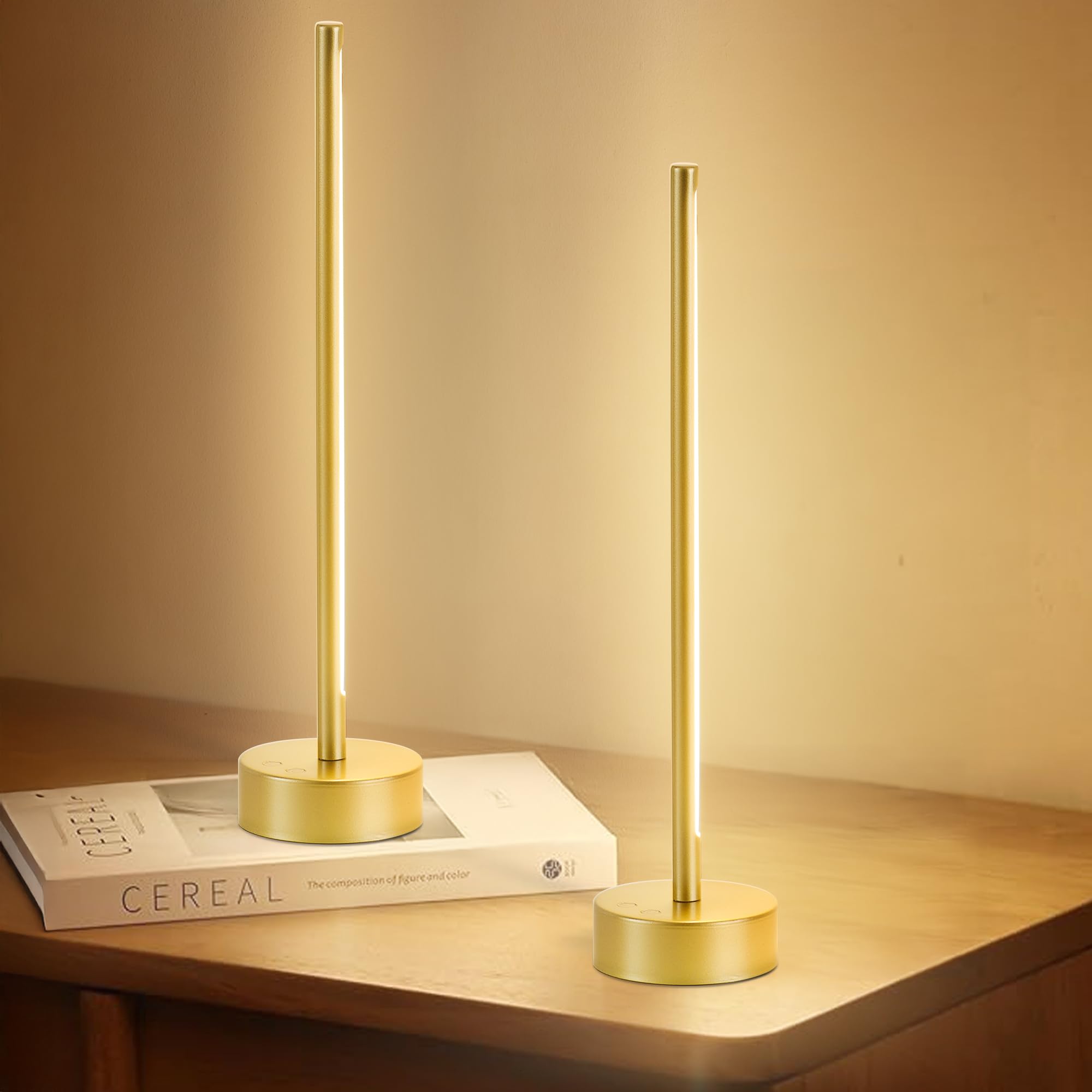  Battery Operated Portable Cordless LED Table Lamp Set for Living Room and Bedroom
| Modern Rechargeable Dimmable 3 Colo